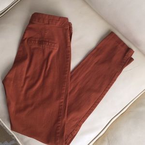 H&M skinny stretchy jeans rust color
